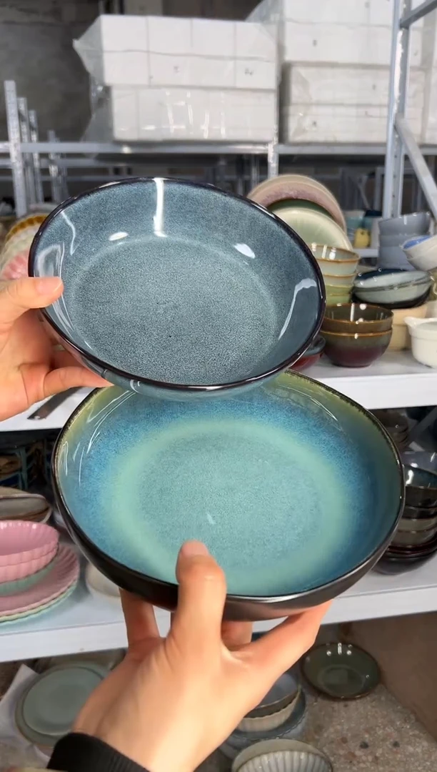 陶瓷外贸尾货瑕疵满20包邮X2 深盘组合