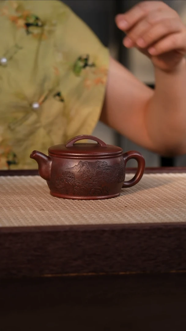 茶壶紫砂梨皮朱砂紫 200cc