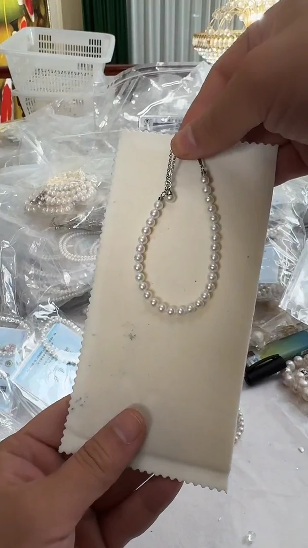 未镶嵌手链淡水珍珠5mm 吊小珠款