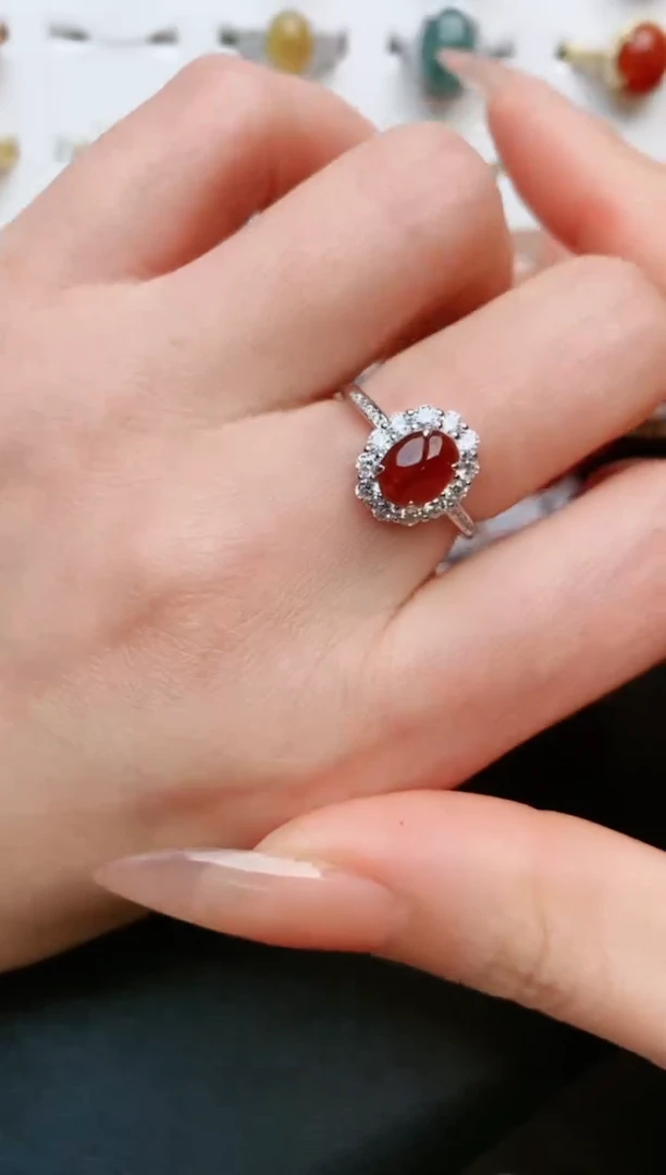 【闪购商品】翡翠戒指银S925镶嵌....