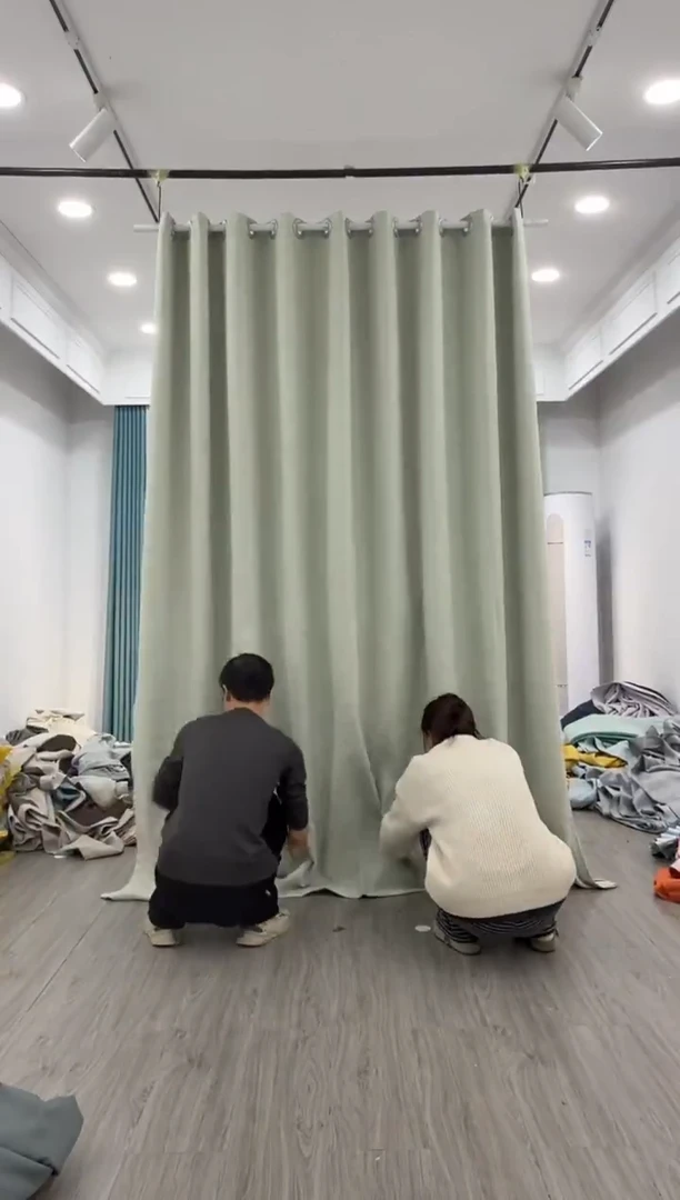 涤纶麦子成品窗帘