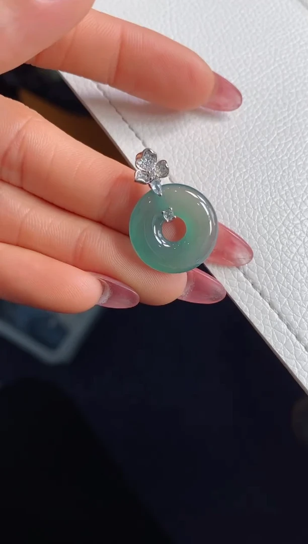 【闪购商品】翡翠颈饰银S925镶嵌0800581309