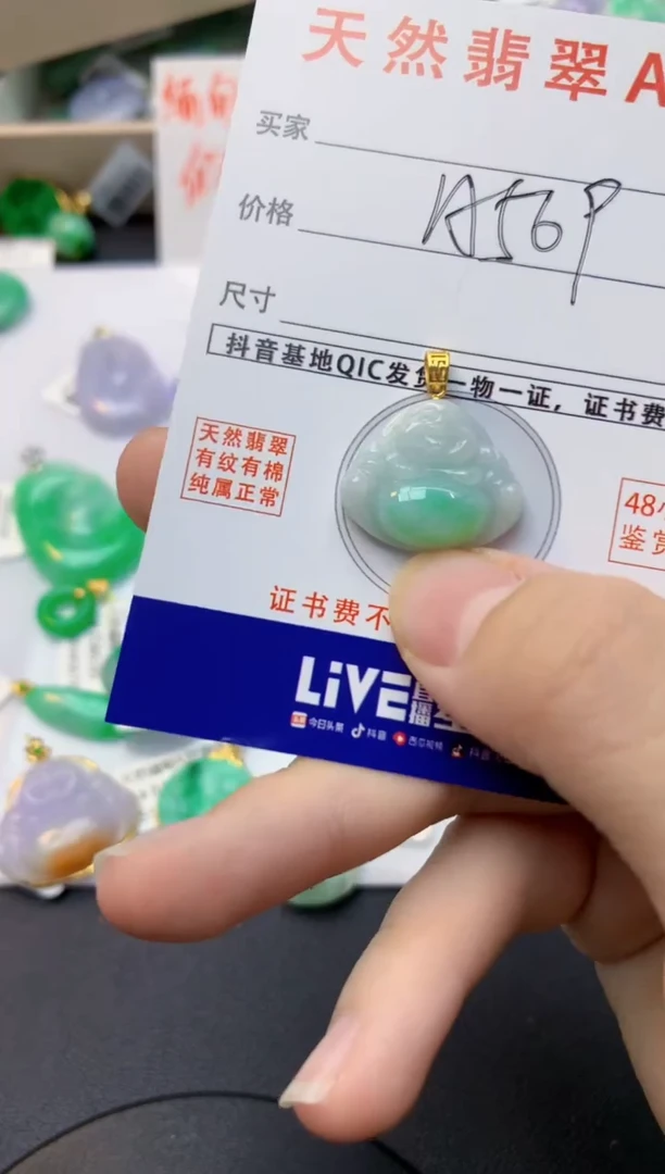 颈饰未镶嵌翡翠天然缅甸A货翡翠百元以上9元证书费自理