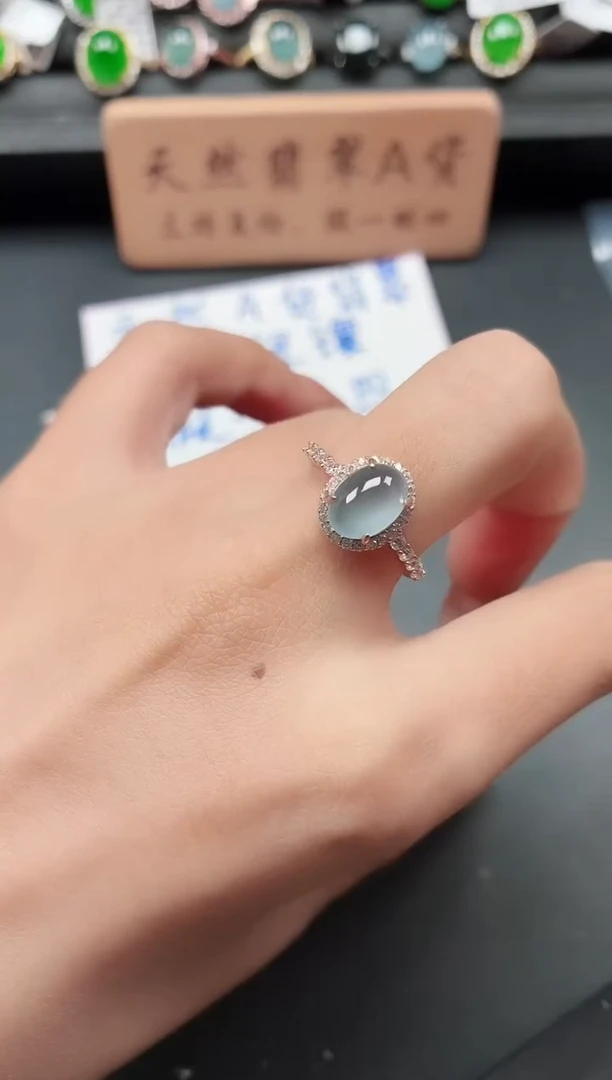 银S925镶嵌戒指翡翠1111