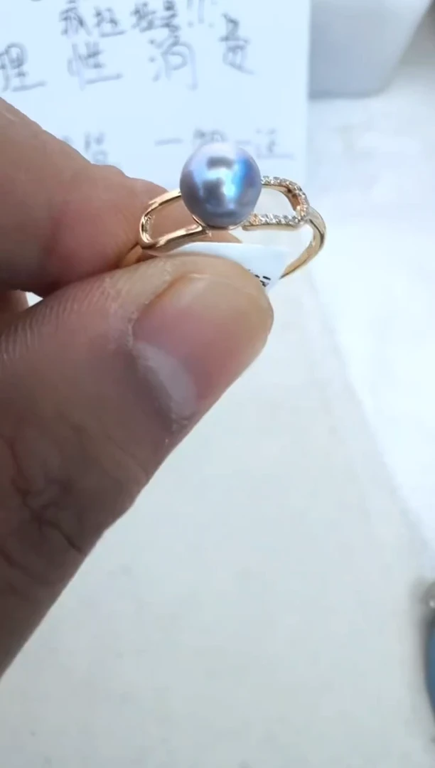 【闪购商品】海水珍珠戒指银S925镶嵌戒指