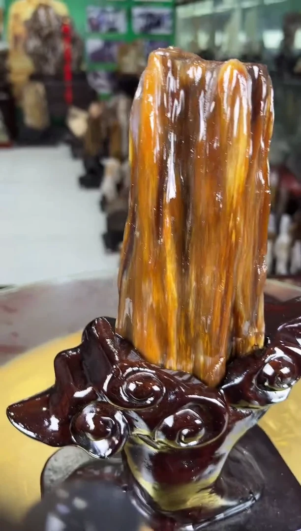 未镶嵌珠宝奇石硅化玉缅甸天然树化玉摆件