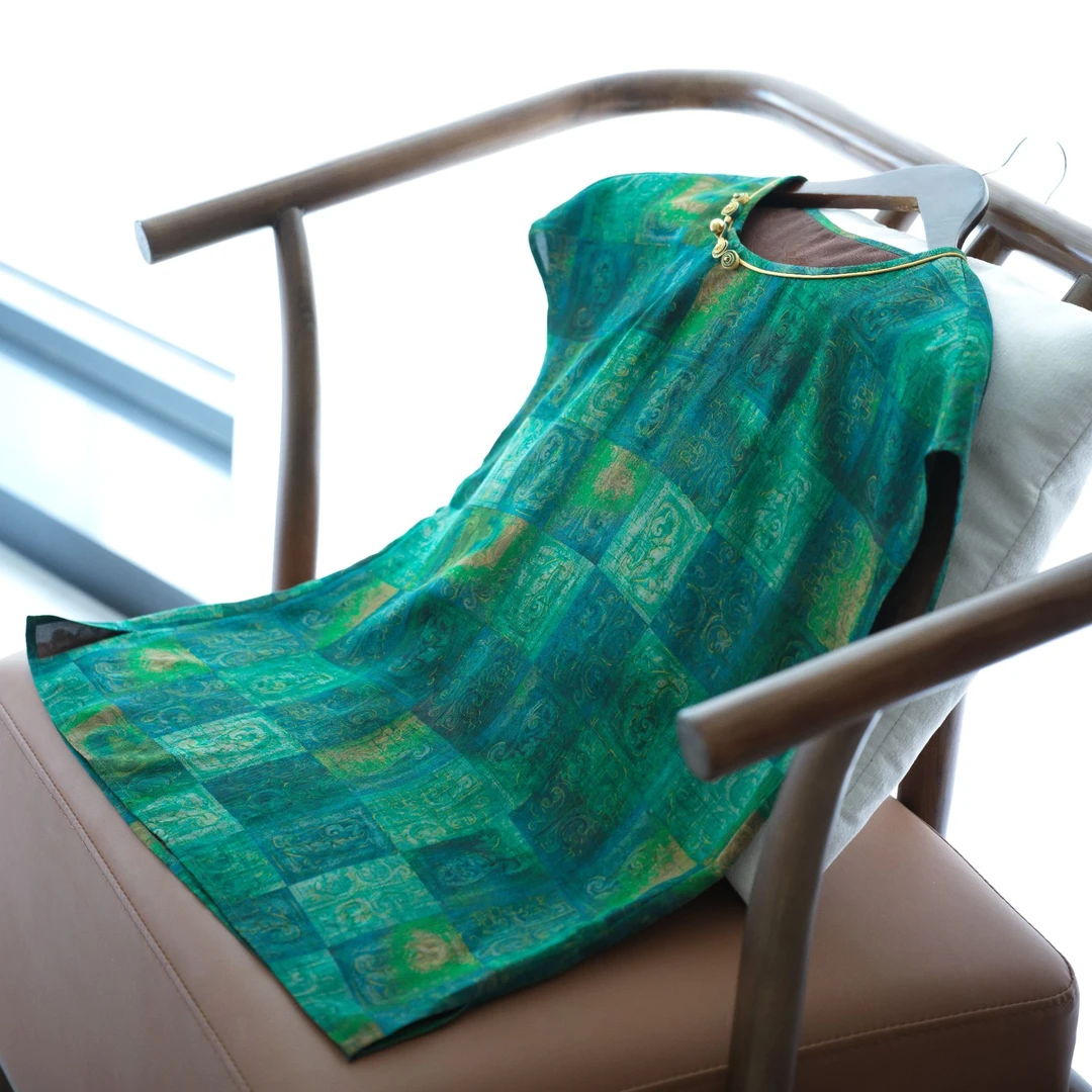 『荔知』新中式满分桑蚕丝国风短袖DHSC5147