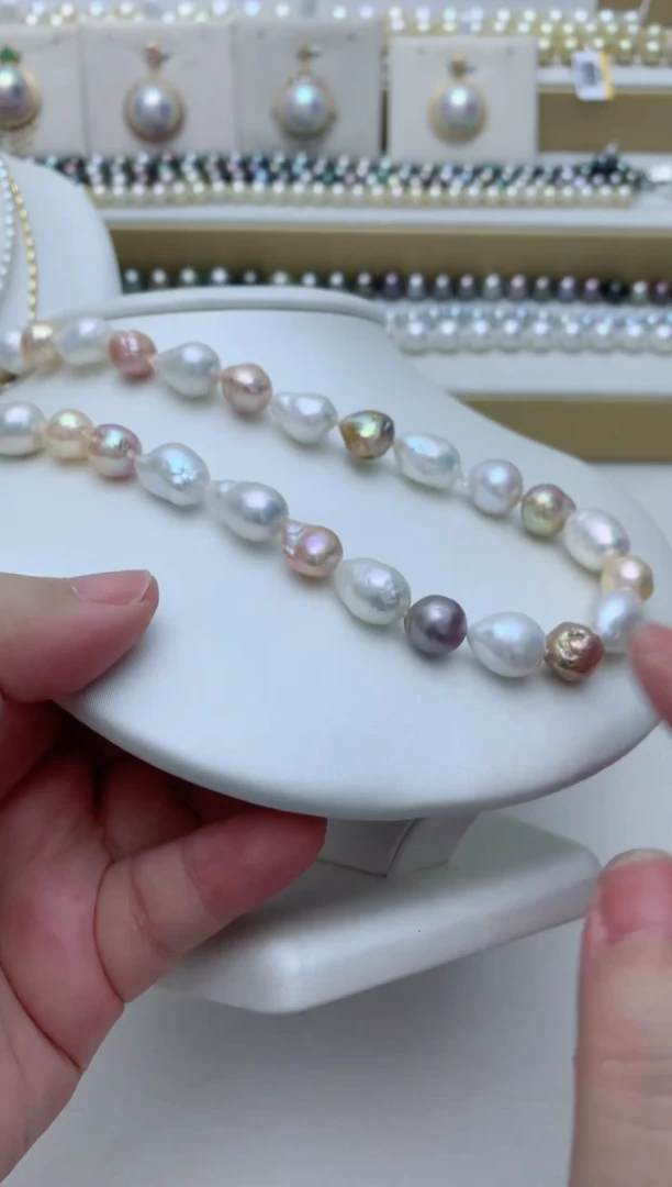 淡水珍珠未镶嵌项链e21