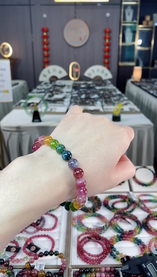 未镶嵌老矿碧玺单圈手串8mm+碧玺多样性发货一条hon