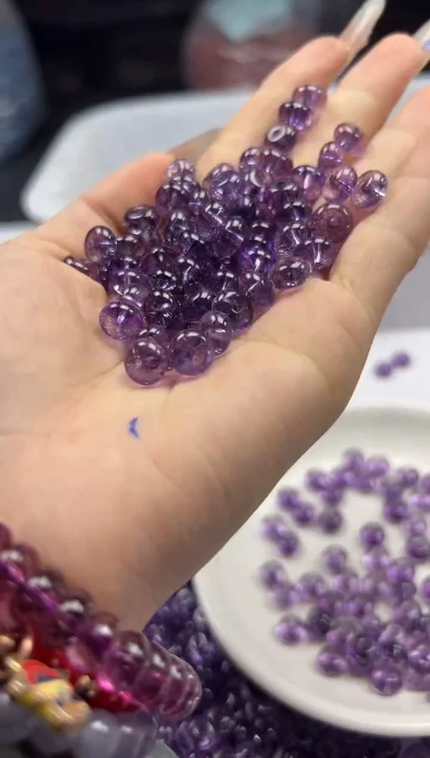 未镶嵌颈饰水晶w1787紫阿赛算盘8*4mm*20颗