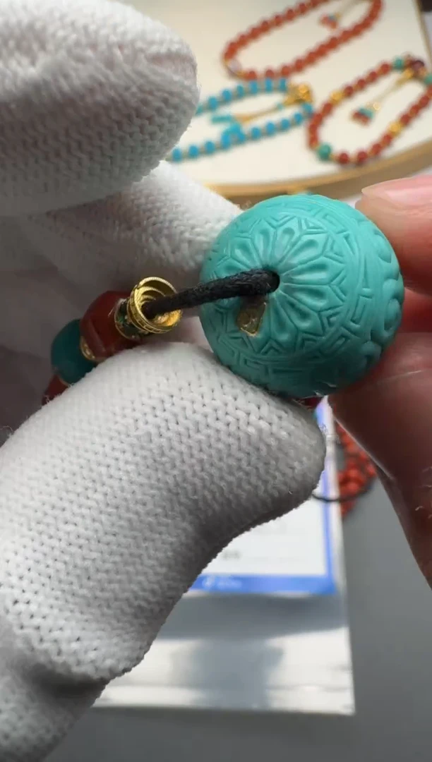 18K金镶嵌绿松石配饰平***～1111111