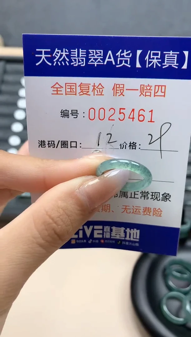 【闪购商品】翡翠戒指未镶嵌天然25461