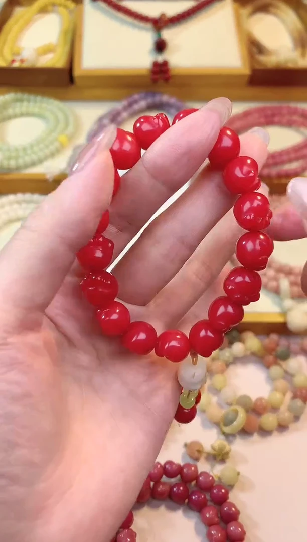 【闪购商品】白玉菩提吊坠红猫爪单圈