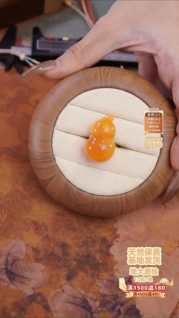 银S925镶嵌琥珀戒指戒指