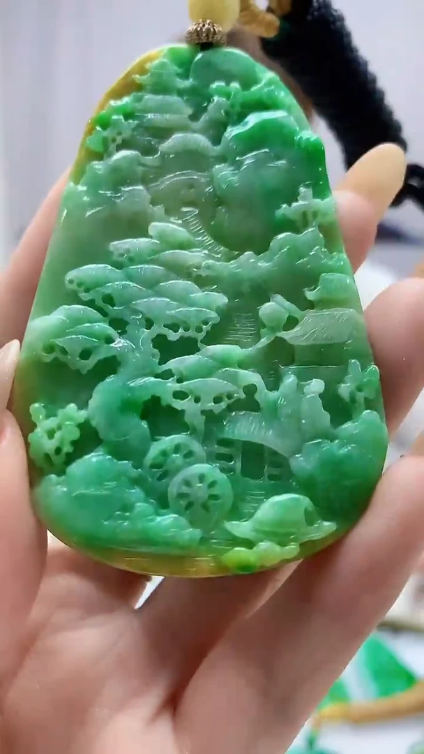 定制翡翠未镶嵌4868DD-毛货挂件81