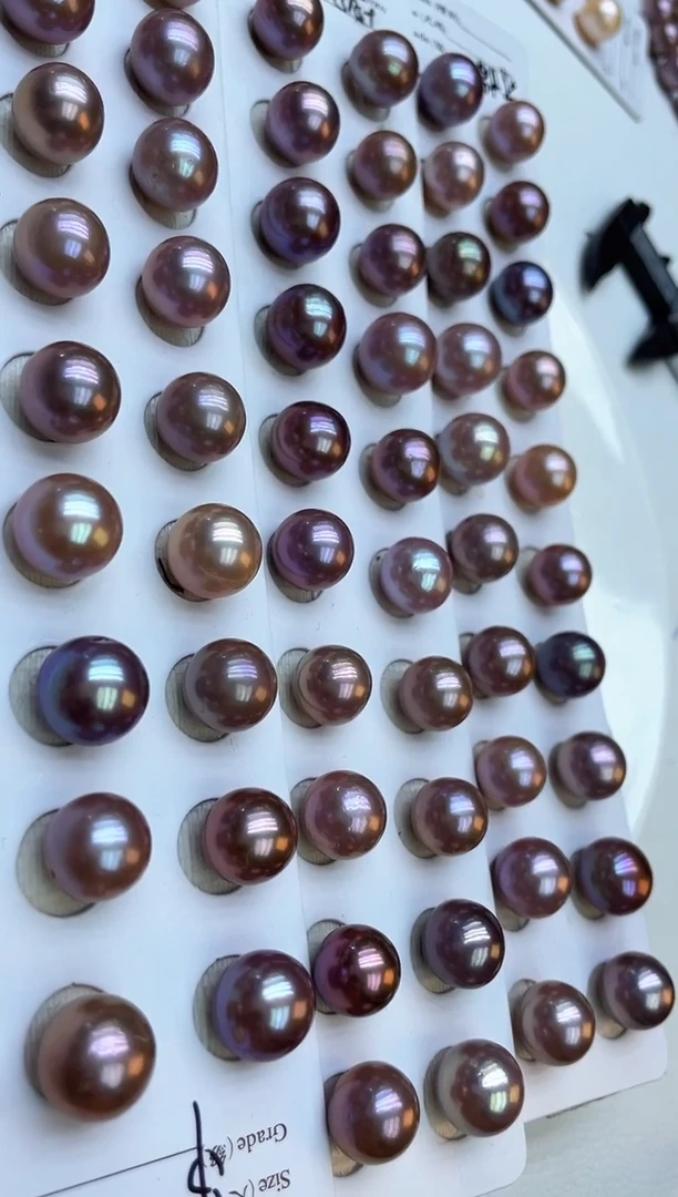 未镶嵌裸珠淡水珍珠紫色系12-13mm(多样性发一）