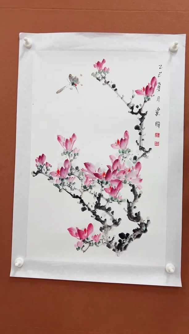 国画童建明2.7平尺花鸟