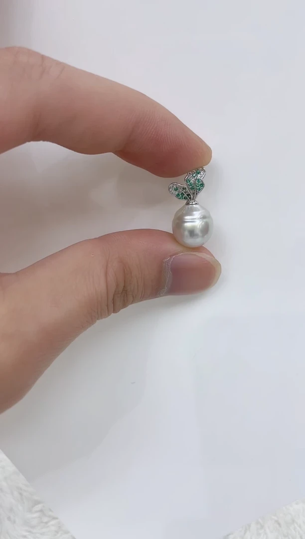 【闪购商品】海水珍珠颈饰银S925镶嵌海水珍珠吊坠