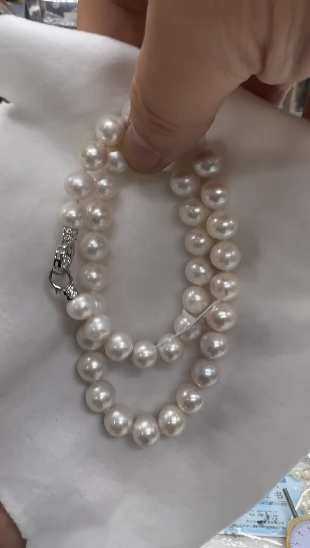 【闪购商品】淡水珍珠项链银S925镶嵌10-11mm