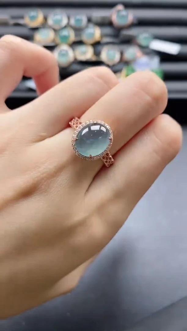 【闪购商品】翡翠戒指银S925镶嵌1111-