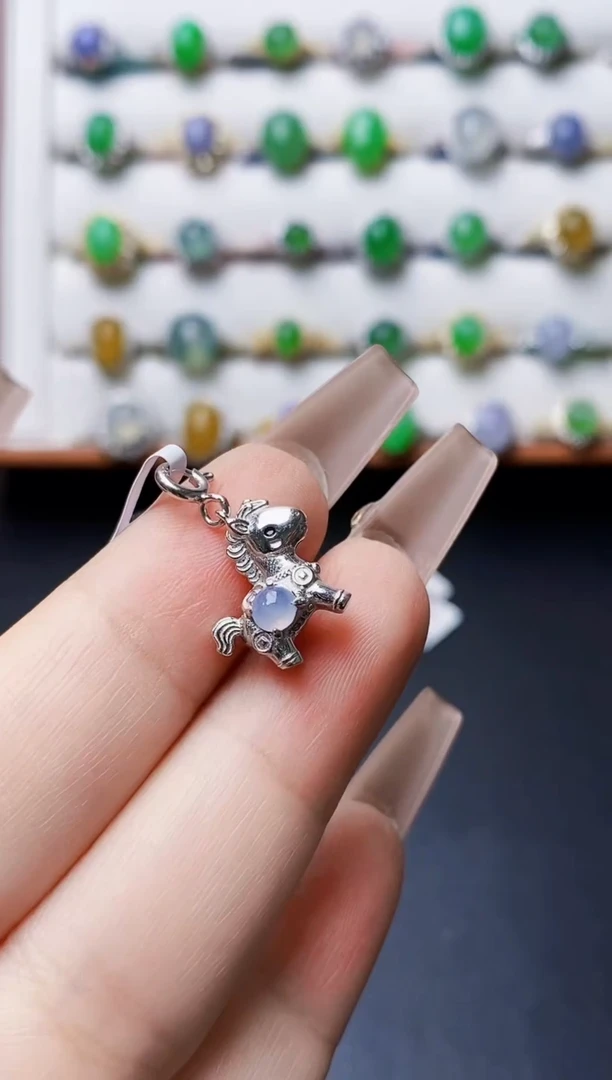 银S925镶嵌戒指翡翠3312