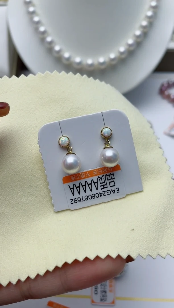 【闪购商品】海水珍珠耳饰银S925镶嵌W46