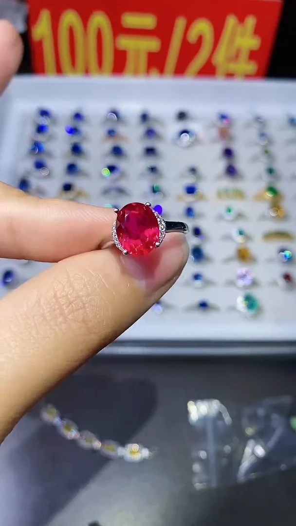 【闪购商品】红宝石戒指银S925镶嵌.......