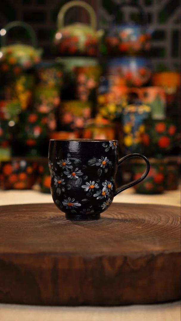 油画 釉下彩  杯子