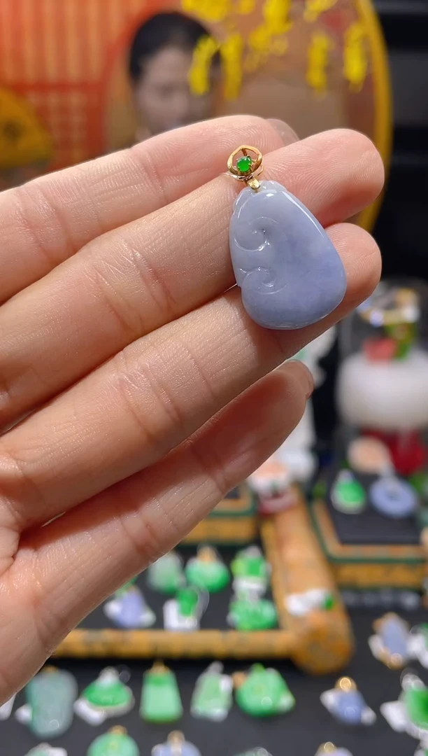 【闪购商品】翡翠颈饰18K金镶嵌假一赔三