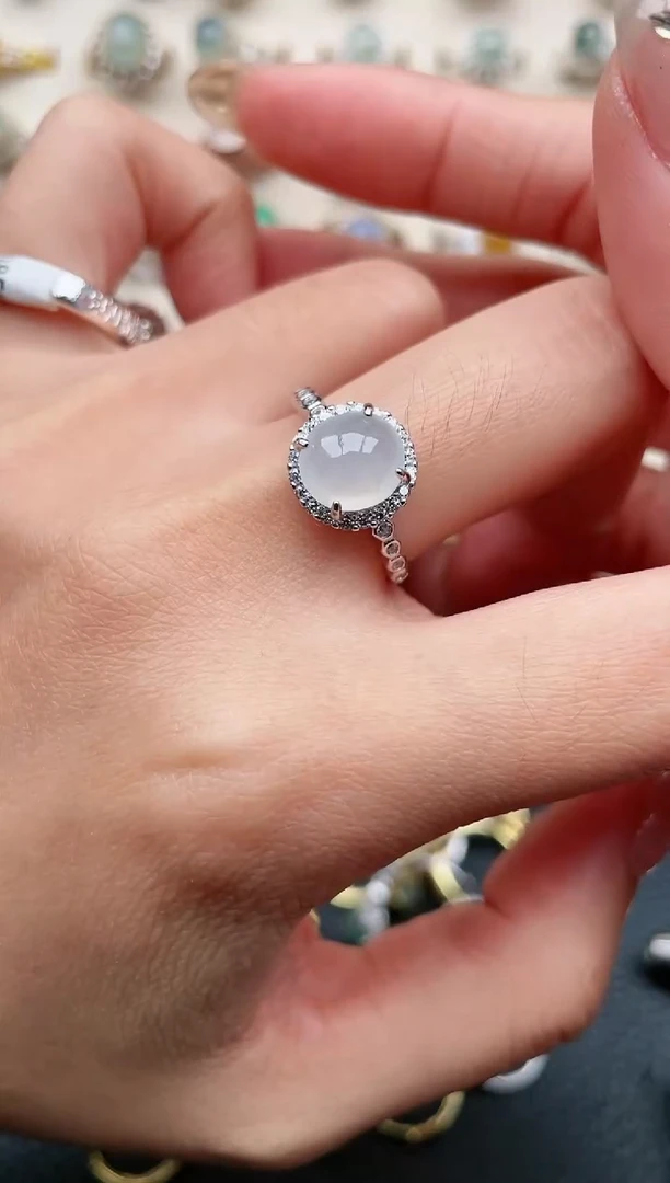 【闪购商品】翡翠戒指银S925镶嵌1111