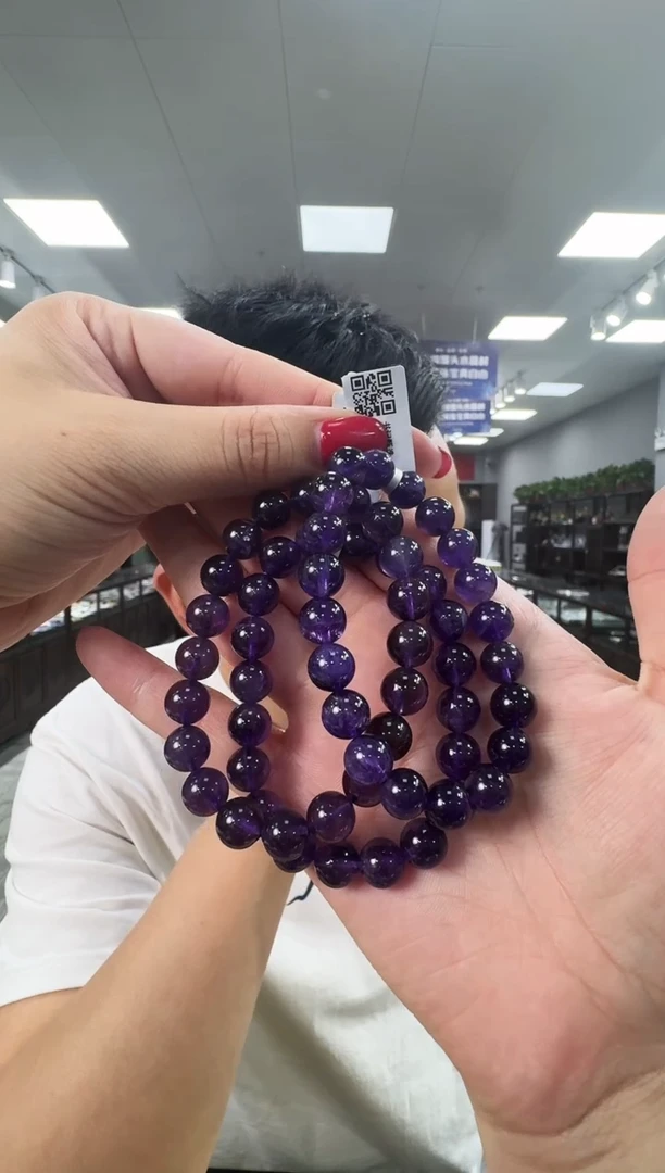 水晶手链未镶嵌6361CK 约9mm多样性发一件