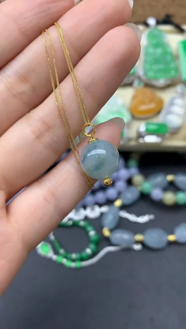 【闪购商品】翡翠颈饰18K金镶嵌109-中国好珍宝