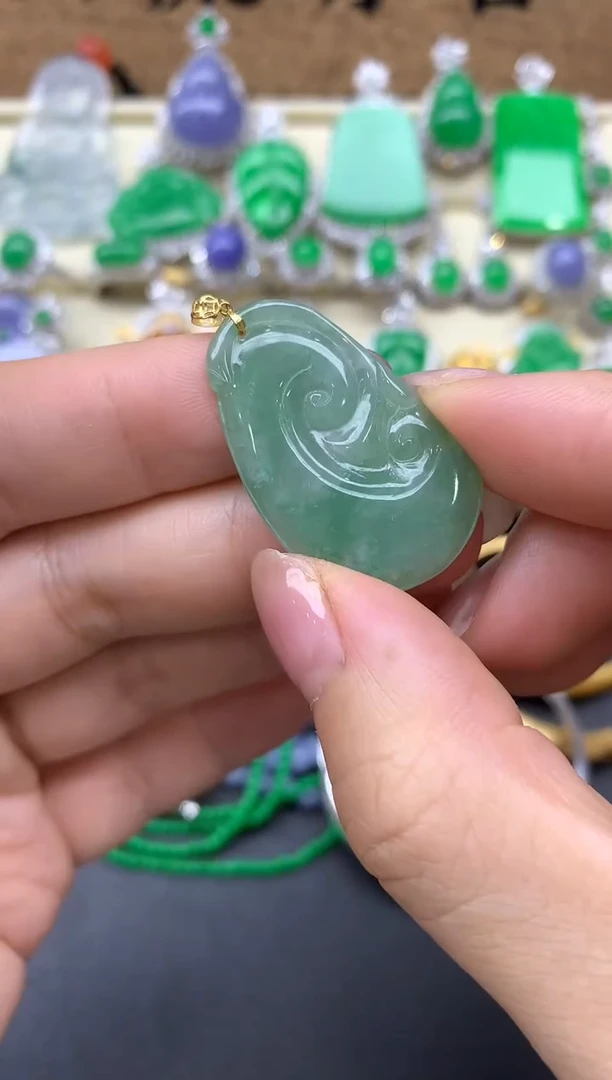 【闪购商品】翡翠颈饰18K金镶嵌3-中国好珍宝