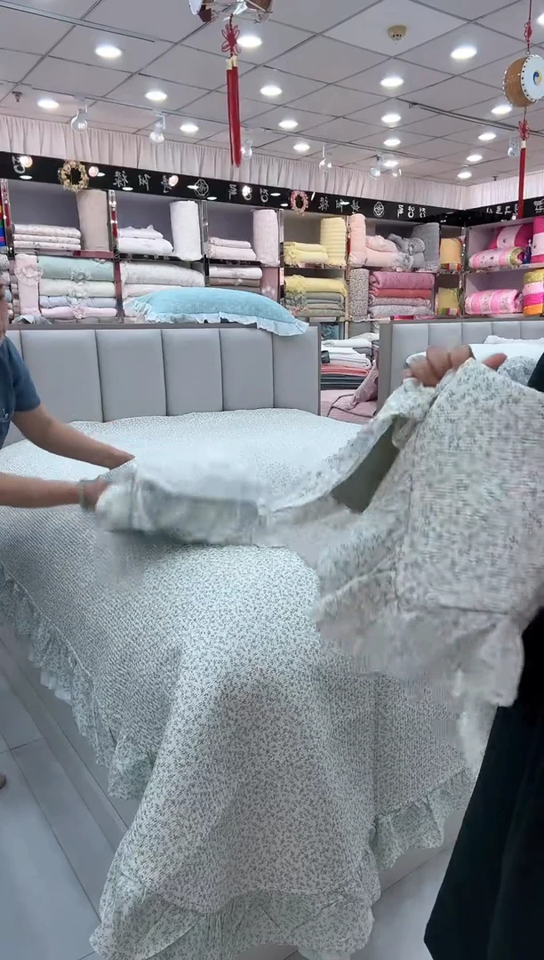 莱赛尔纤维天丝公主床盖三件