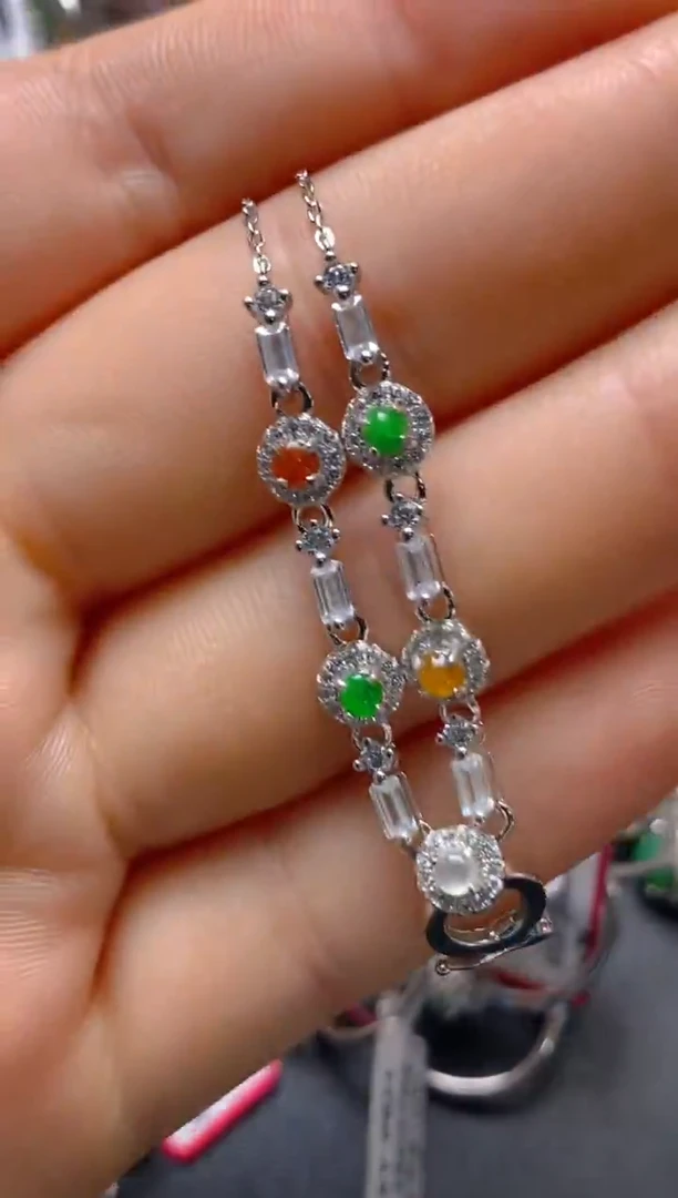 银S925镶嵌戒指翡翠百内无证书