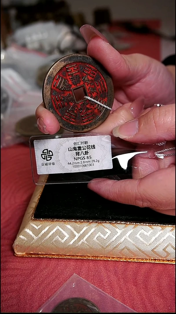 宝*编号208山鬼背八卦花钱（配脖挂）