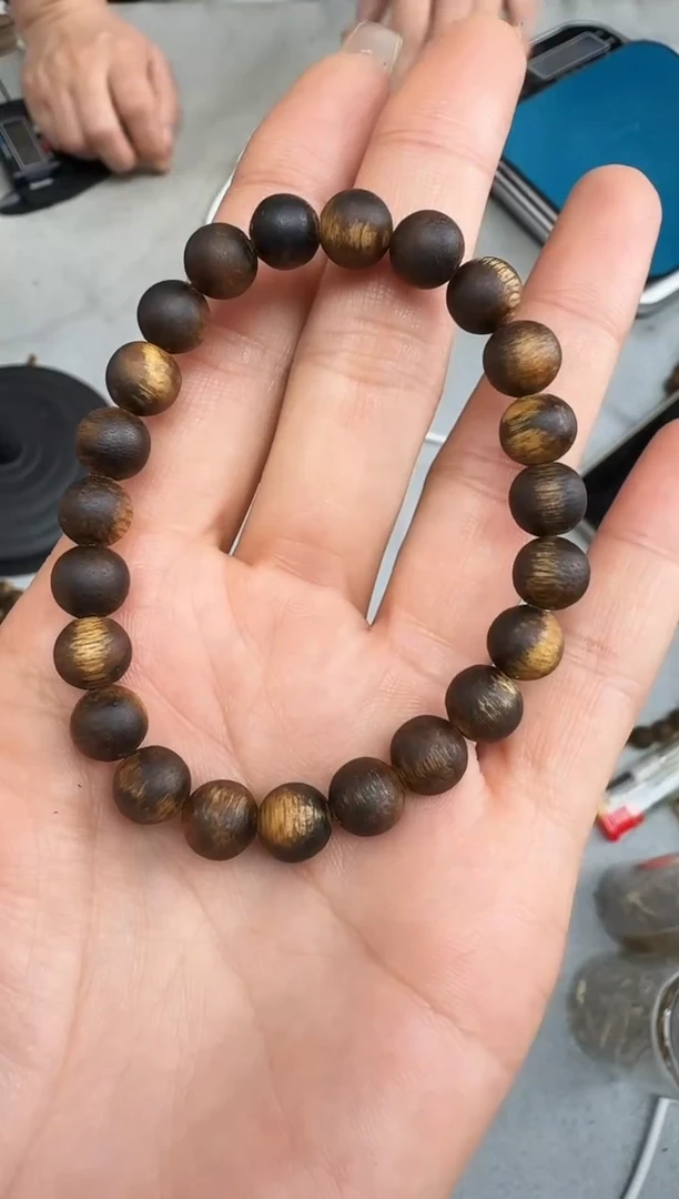 沉香手串0809紫棋沉水圆珠单圈多样性发一