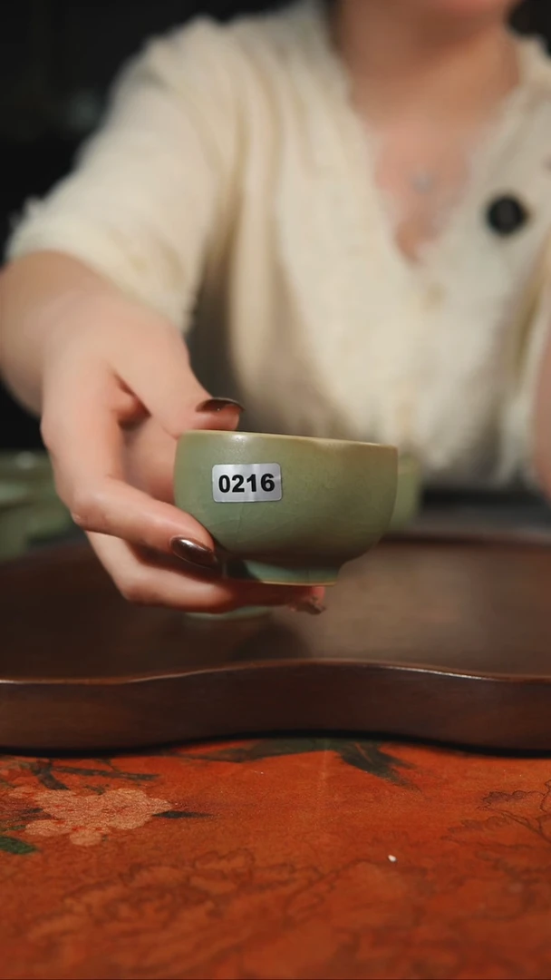 杯子瓷德*汝州原产地原矿仿古老釉q216