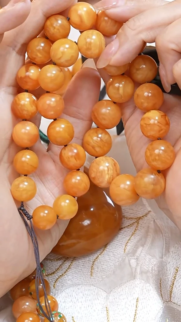 蜜蜡颈饰未镶嵌8475天然蜜蜡珠宝奇石全部保真
