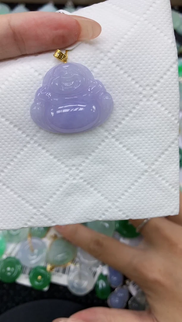 颈饰18K金镶嵌翡翠11111111111