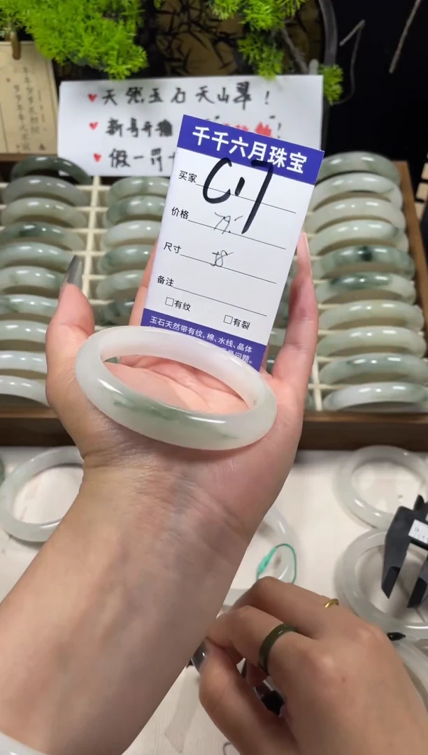 石英质玉（天山翠）手镯未镶嵌c17
