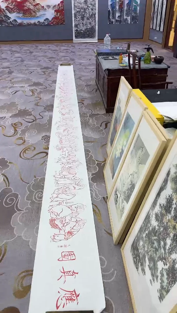 绘画冯*虎DC 于化龙-长卷-人物国画