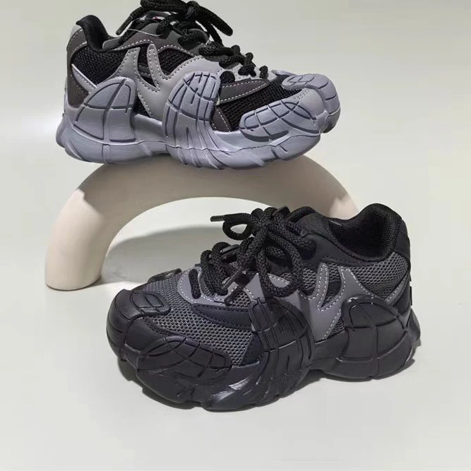 【新疆包邮】96500 春季新款双网男童女童老爹鞋百搭透气软底