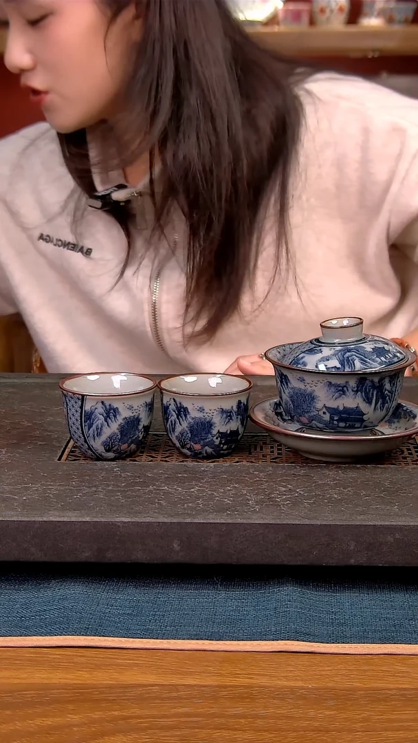 简装家用款3件套 老陶泥开片纹陶瓷茶具