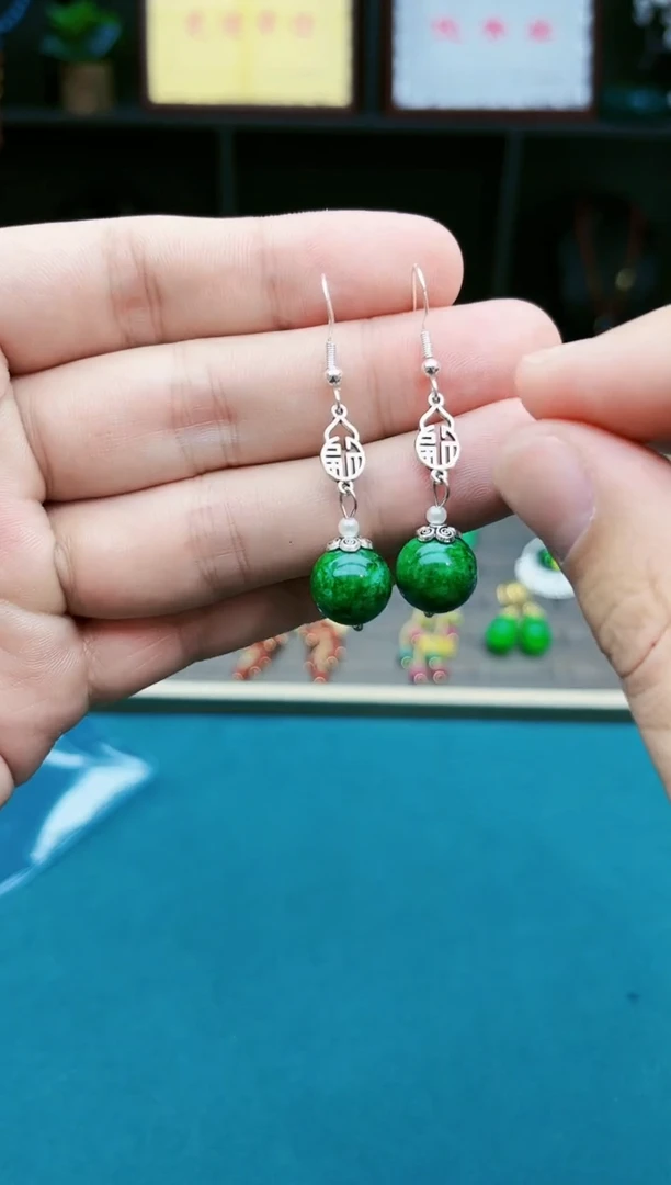 【闪购商品】玛瑙/玉髓耳钉银S925镶嵌308000