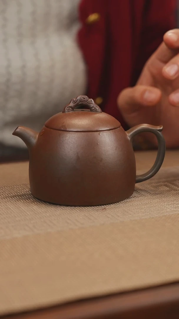 原矿鱼化龙天青紫砂壶25