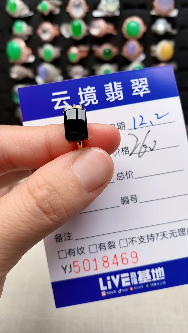 银S925镶嵌戒指翡翠8469