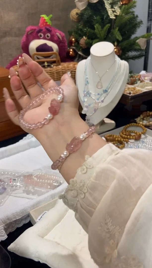 水晶手串未镶嵌孤品捡漏均匀瑕疵介意勿拍