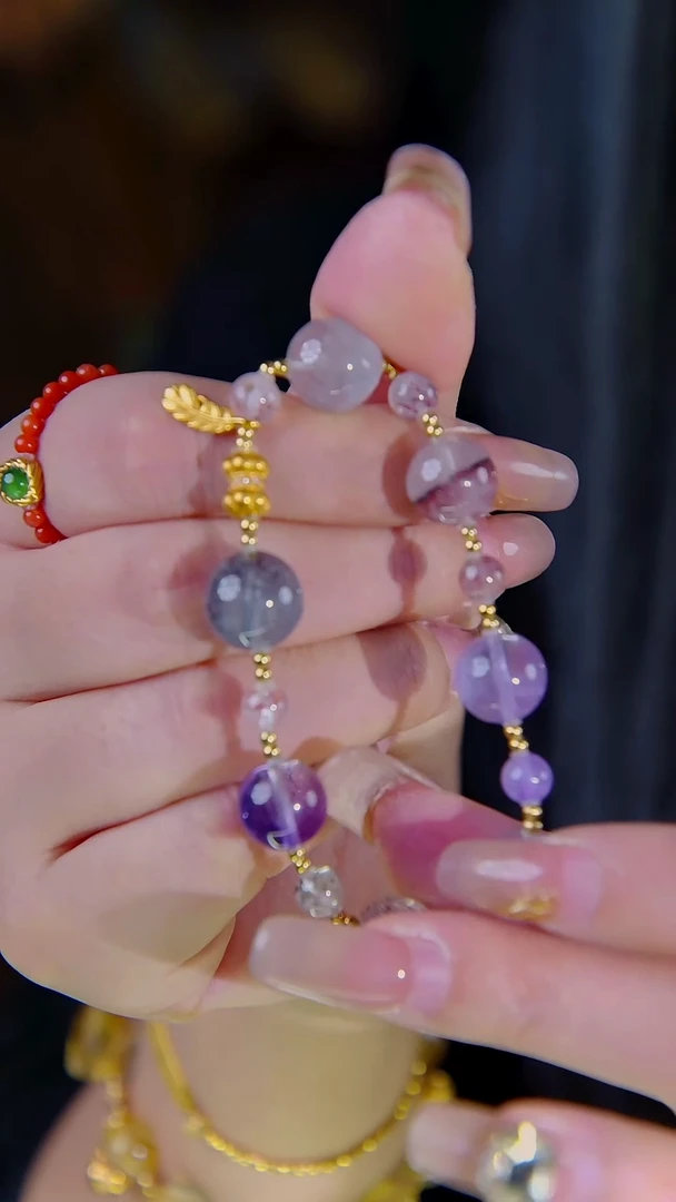 未镶嵌手链水晶紫超烟花设计款