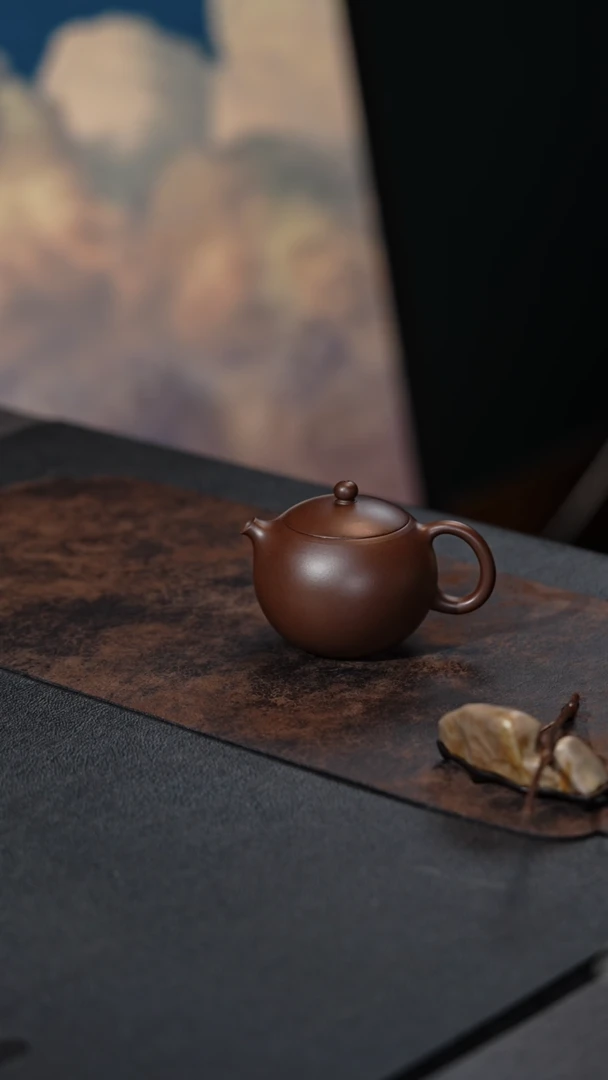 【闪购商品】紫砂茶壶掌上明珠 紫泥 唐欢 160cc